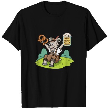 Discover Goat Beer Pretzel Bavarian Leather Trousers Beer T Shirts