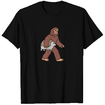 Discover Bigfoot Sasquatch Walking Hedgehog T Shirts