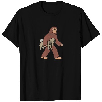 Discover Bigfoot Sasquatch Walking Pekingese T Shirts