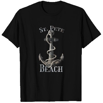 Discover Saint Pete Florida Nautical Anchor Sailing T Shirts
