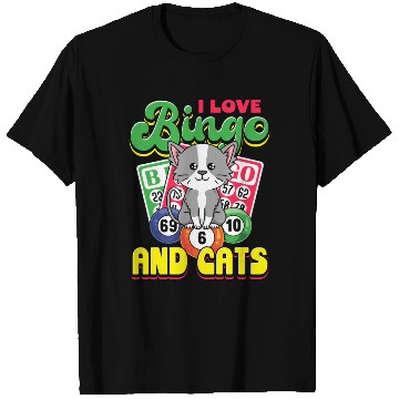 Discover I love bingo and cats - cat saying quote T Shirts