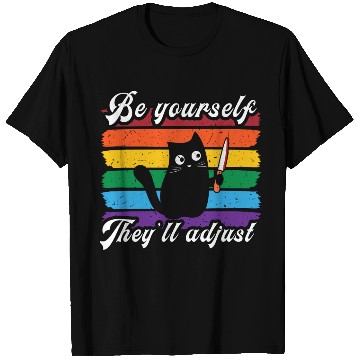 Discover Be Yourself They ll Adjust LGBTQ Rainbow Flag Gay T Shirts