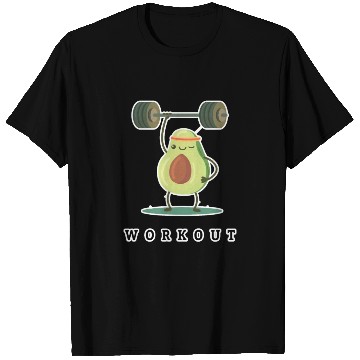 Discover Workout Avocado cartoon T Shirts