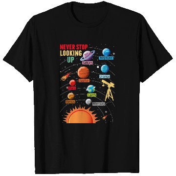 Discover Telescope Solar System Planets Astronomy Lover T Shirts