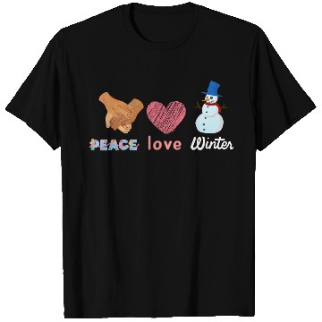 Discover peace, love, winter T Shirts