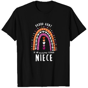 Discover Proud Aunt Lesbian Niece Rainbow T Shirts
