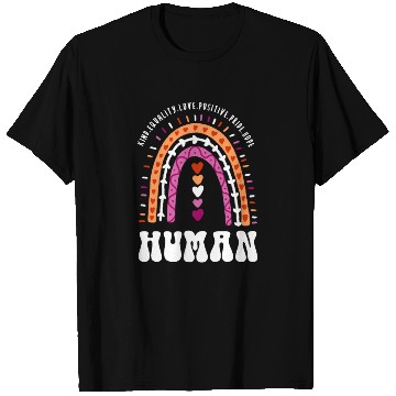 Discover Human Lesbian Pride Boho Rainbow T Shirts