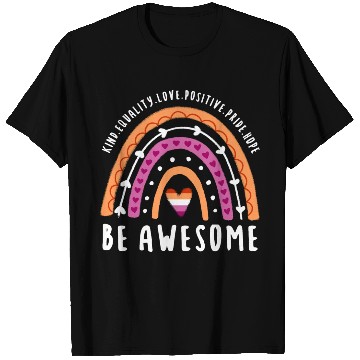 Discover Be Awesome Lesbian Pride Rainbow T Shirts