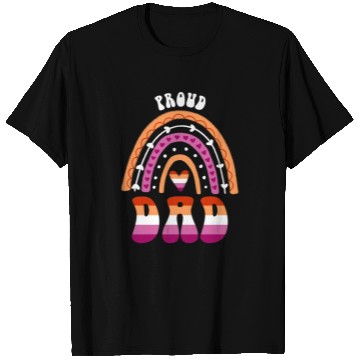 Discover Proud Dad Lesbian Pride Rainbow T Shirts