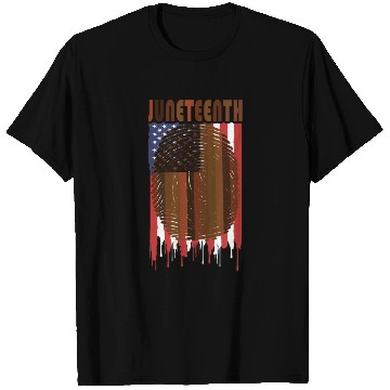 Discover Juneteenth US Flag African American Graphic T Shirts