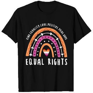 Discover Equal Rights Lesbian Pride Rainbow T Shirts