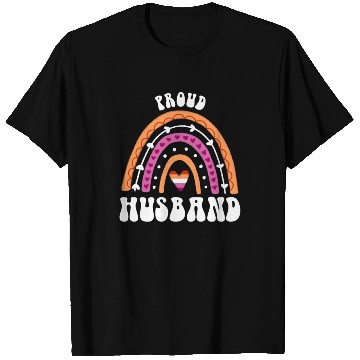 Discover Proud Husband Lesbian Pride Rainbow T Shirts