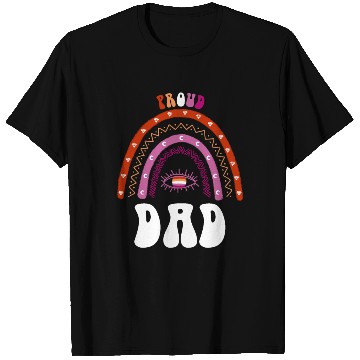 Discover Lesbian Rainbow Proud Dad Lesbian T Shirts