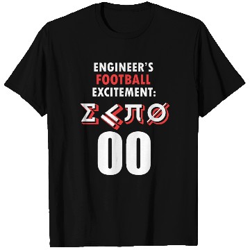 Discover Engineer Football Arithmetic T Shirts