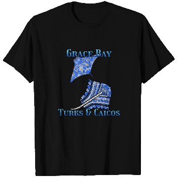 Discover Grace Bay Vacation Tribal Stingrays T Shirts