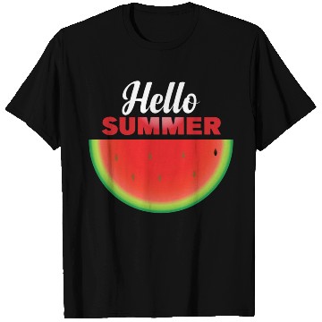 Discover Hello Summer, Hello summer slogan on watermelon T Shirts