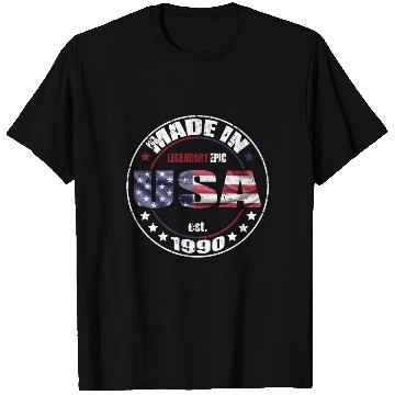 Discover Birthday Saying Born USA 1990 T Shirts