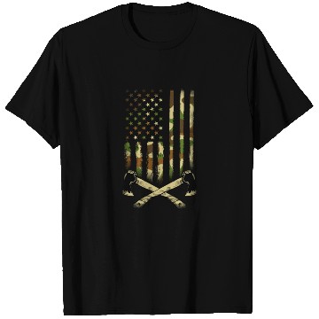 Discover American Camouflage Throwing Axes - US Flag Axe T Shirts