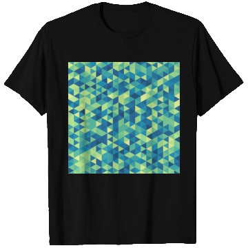 Discover Geometric Hexagon Pattern Blue Yellow Green T Shirts
