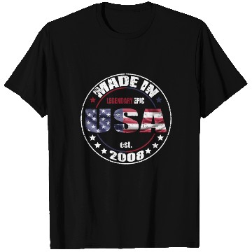 Discover Birthday Saying Born USA 2008 T Shirts
