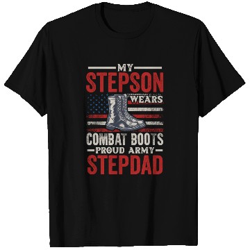 Discover My Step Son Wears Combat Boots Proud Army Stepdad T Shirts