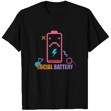 Discover Introverted 90s Style Vibe Social Battery Nineties T Shirts