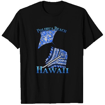 Discover Polihua Beach Vacation Tribal Stingrays T Shirts