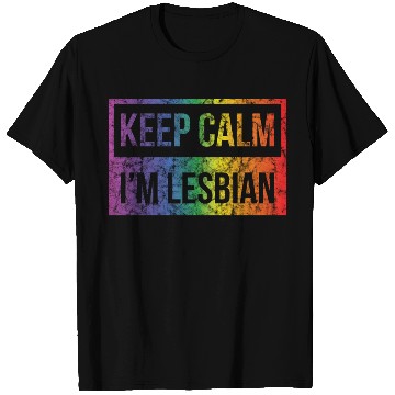 Discover LGBT Gay Pride Lesbian Keep Calm I'm Lesbian T Shirts