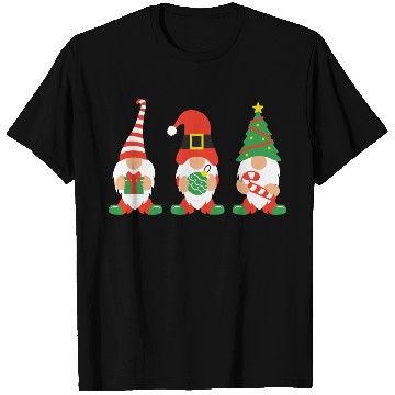 Discover Christmas Gnomes with candy cane, gift T Shirts