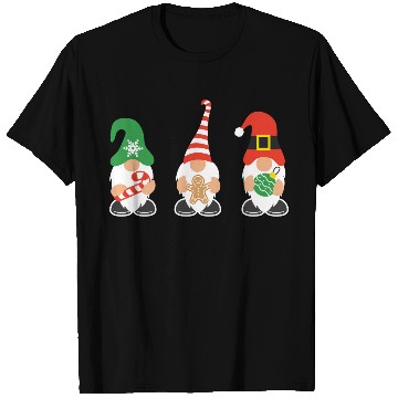 Discover Christmas Gnomes with candy cane, gift T Shirts