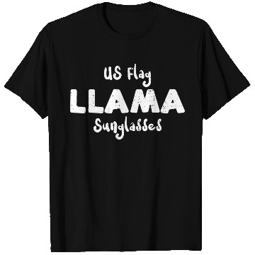 Discover US Flag Llama Sunglasses T Shirts