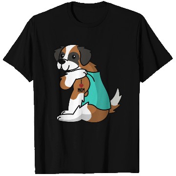 Discover I Love Mom Tattoo Saint Bernard T Shirts
