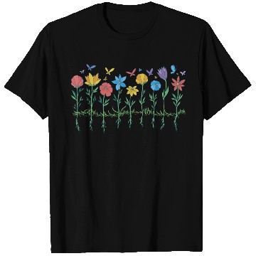 Discover Flowers And Butterflies T Shirts