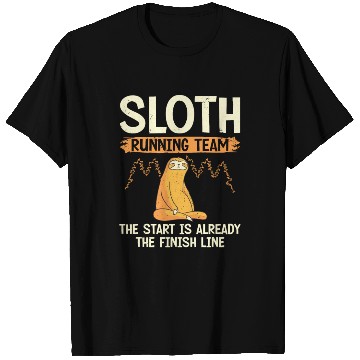 Discover Sloth Running Team Runner Marathon Trail Running T Shirts