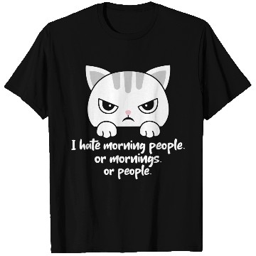 Discover I hate morning people... Morning Grumpy Cat T Shirts