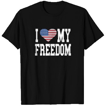 Discover Patriotic American Flag I Heart Freedom, I Love T Shirts