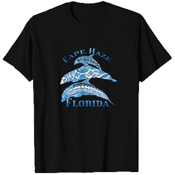 Discover Cape Haze Florida Vacation Tribal Dolphins T Shirts