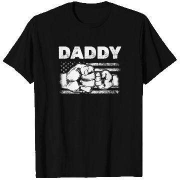 Discover Patriotic Daddy US Flag Dad & Son Fist Bump T Shirts