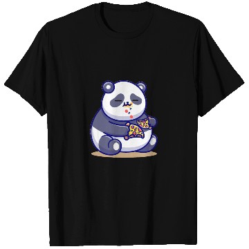 Discover Panda eating a Pizza T Shirts