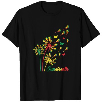 Discover Dandelion Flower With Flying Fists Juneteenth Cele T Shirts