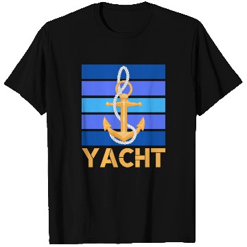 Discover YACHT ANCHOR ORANGE AND BLUE OCEAN SEA CAPTAIN T Shirts