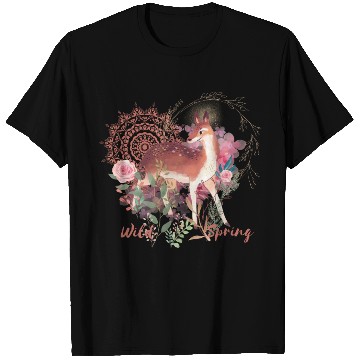 Discover Sweet Deer In Wild Spring - 3 T Shirts