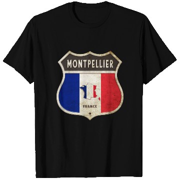 Discover Montpellier France coat of arms flags design T Shirts