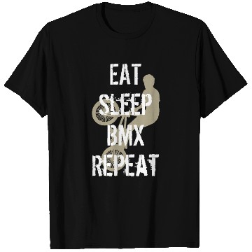 Discover Eat Sleep BMX Repeat Vintage Rider Stunt Cycle T Shirts