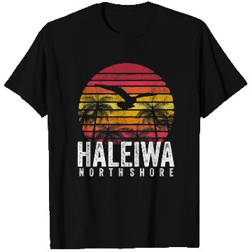 Discover Haleiwa Hawaii HI North Shore Sunset Surf Surfing T Shirts