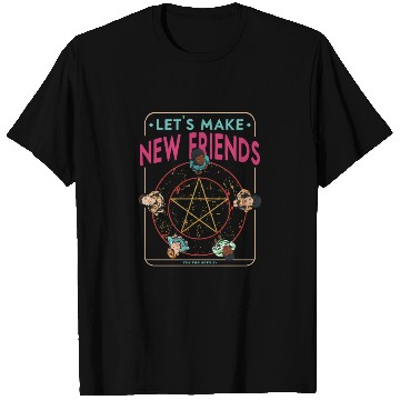 Discover Let's Make New Friends, Retro Occult Wiccan T Shirts