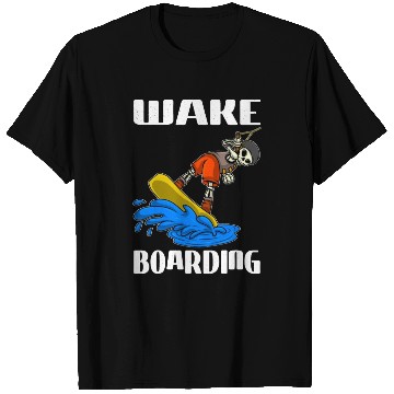Discover Wakeboarder Skeleton On The Wakeboarding T Shirts