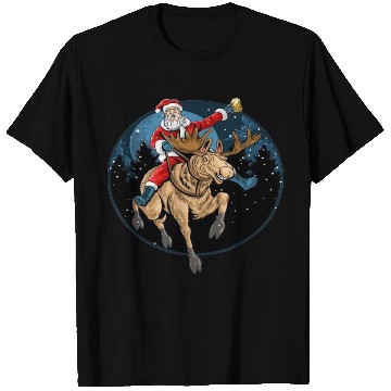 Discover Santa Claus Ride Deer T Shirts