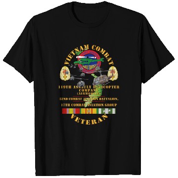 Discover Army Vietnam Combat Vet 119th AHC 52nd CAB 17th Co T Shirts