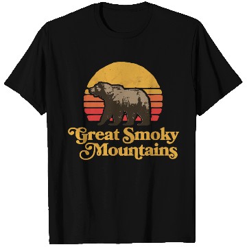 Discover Retro Great Smoky Mountains Park Bear T Shirts